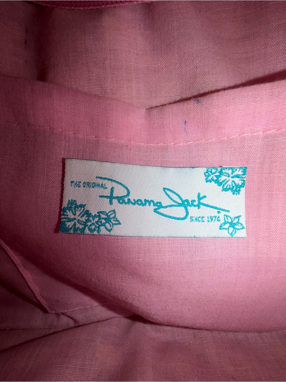Panama Jack Woven Straw Tote w/ Pink Handles Flamingos & Palm Trees - Picture 4 of 6